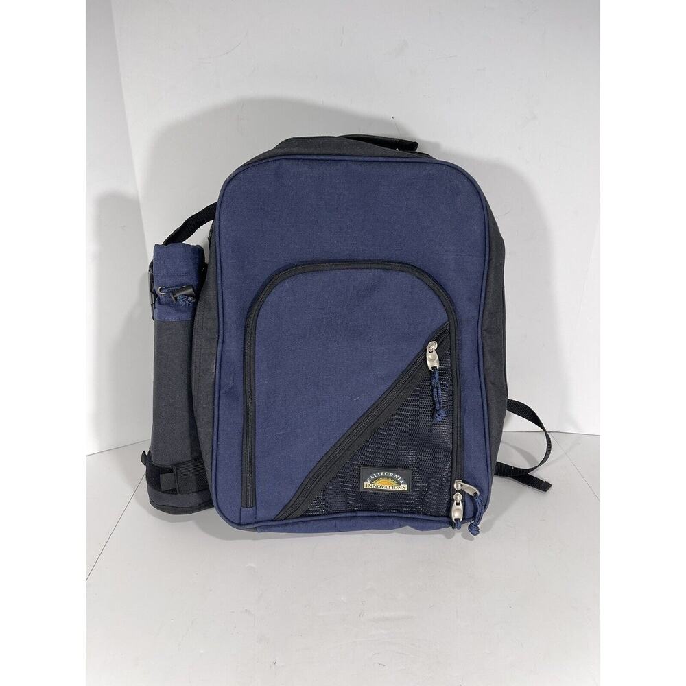 Insulated Picnic Backpack California Innovations Outdoor Camping +Utensils *READ
